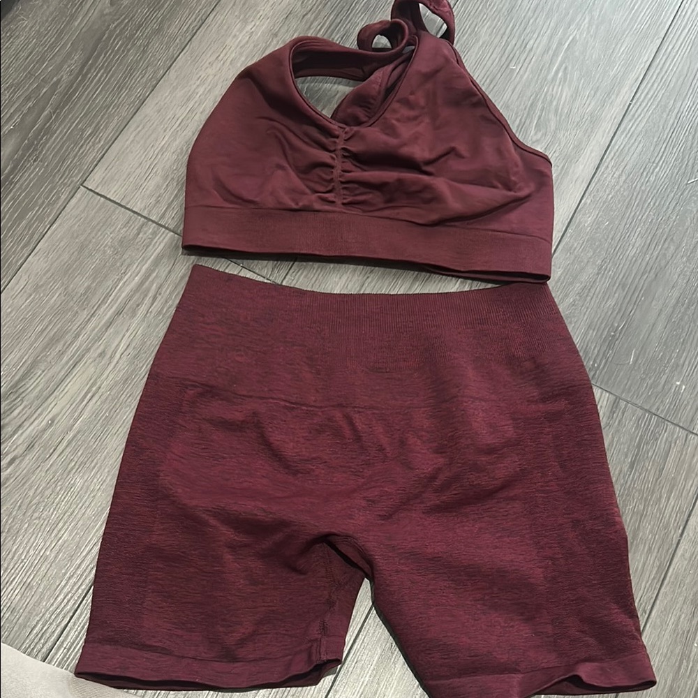 Women's Burgundy Activewear Set
